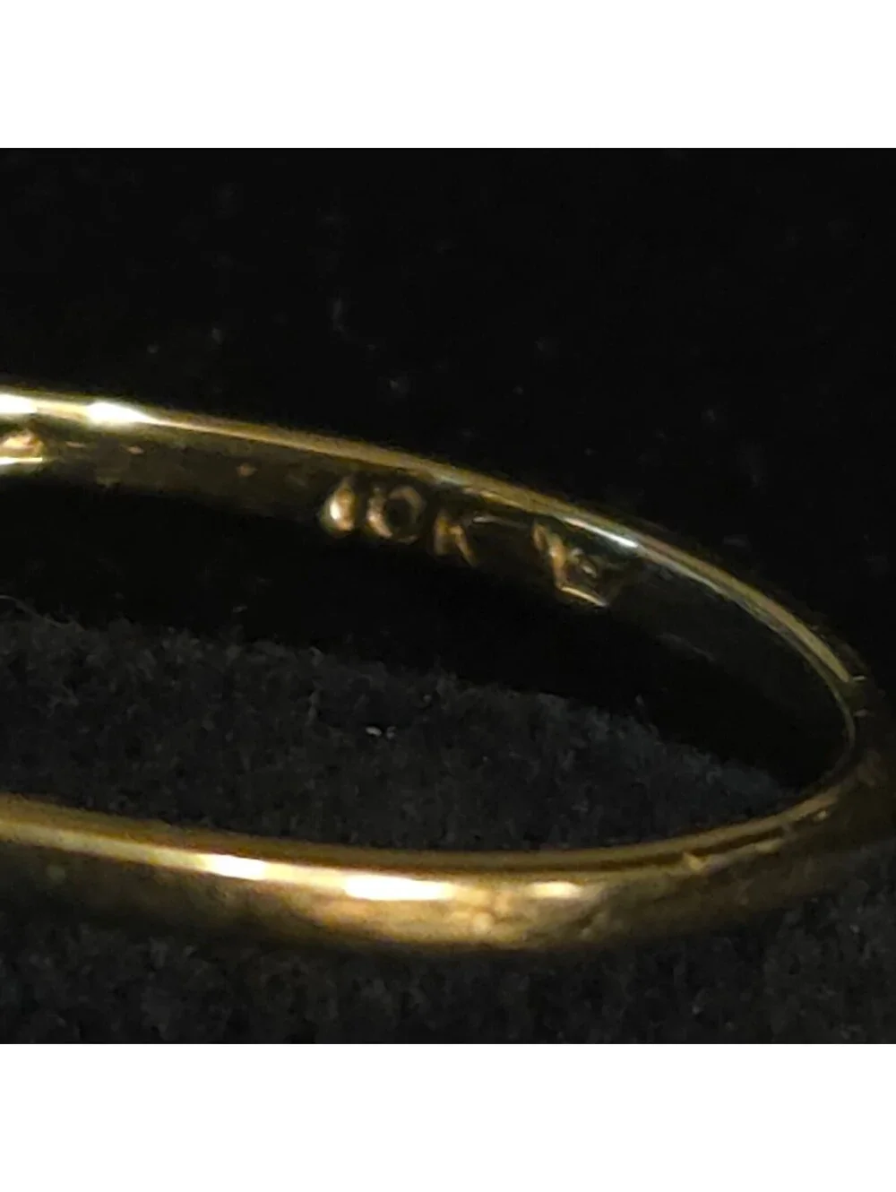 Vintage Size 7 10K Gold 6mm Pearl and CZ Ring